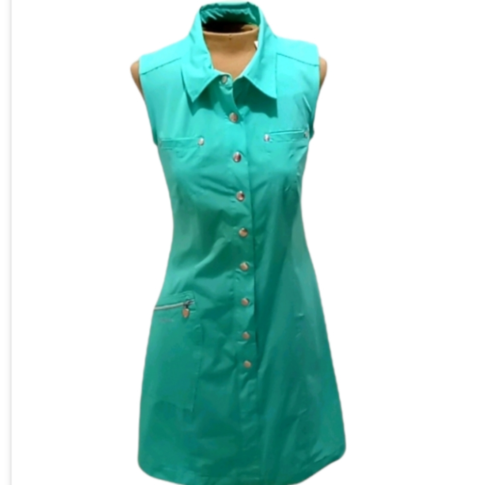 Daily Sport Button Closure Sleeveless Golf Dress